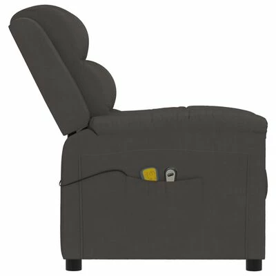VidaXL Fauteuil électrique de massage Gris foncé Velours 5 VidaXL Fauteuil électrique de massage Gris foncé Velours – Image 5