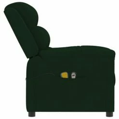 VidaXL Fauteuil électrique de massage Vert foncé Velours -Fauteuils électriques Soldes image 5 3099014