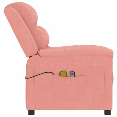 VidaXL Fauteuil électrique de massage Rose Velours 5 VidaXL Fauteuil électrique de massage Rose Velours – Image 5