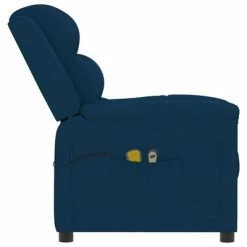 VidaXL Fauteuil électrique de massage Bleu Velours -Fauteuils électriques Soldes image 5 3099022