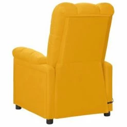 VidaXL Fauteuil de massage inclinable électrique Jaune Tissu -Fauteuils électriques Soldes image 5 3100339