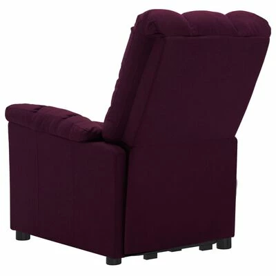 VidaXL Fauteuil inclinable de massage Violet Tissu 5 VidaXL Fauteuil inclinable de massage Violet Tissu – Image 5