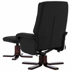 VidaXL Fauteuil de massage inclinable avec repose-pied Noir Similicuir -Fauteuils électriques Soldes image 5 320124