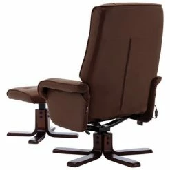 VidaXL Fauteuil de massage inclinable et repose-pied Marron Similicuir 10 VidaXL Fauteuil de massage inclinable et repose-pied Marron Similicuir -Fauteuils électriques Soldes image 5 320126