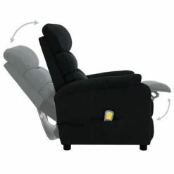 VidaXL Fauteuil inclinable de massage Noir Tissu -Fauteuils électriques Soldes image 5 321228