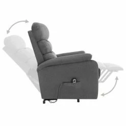 VidaXL Fauteuil inclinable de massage Gris clair Tissu 10 VidaXL Fauteuil inclinable de massage Gris clair Tissu -Fauteuils électriques Soldes image 5 321246