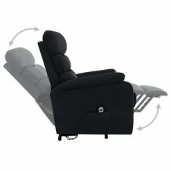 VidaXL Fauteuil inclinable de massage Noir Tissu -Fauteuils électriques Soldes image 5 321248