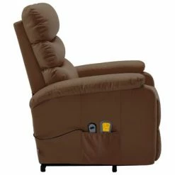 VidaXL Fauteuil inclinable de massage Marron Similicuir -Fauteuils électriques Soldes image 5 321285