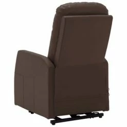 VidaXL Fauteuil inclinable de massage Marron Similicuir -Fauteuils électriques Soldes image 5 321375