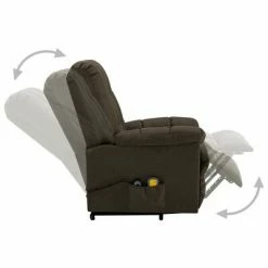 VidaXL Fauteuil inclinable de massage Marron Tissu -Fauteuils électriques Soldes image 5 321394