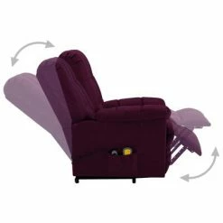 VidaXL Fauteuil inclinable de massage Violet Tissu -Fauteuils électriques Soldes image 5 321397