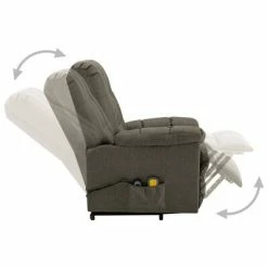 VidaXL Fauteuil inclinable de massage Taupe Tissu -Fauteuils électriques Soldes image 5 321398