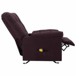 VidaXL Fauteuil de massage inclinable Violet Tissu -Fauteuils électriques Soldes image 5 321417