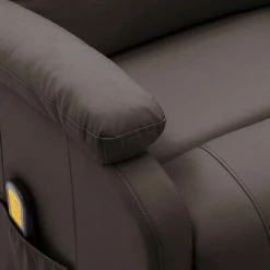 VidaXL Fauteuil de massage inclinable Marron Similicuir -Fauteuils électriques Soldes image 5 322431