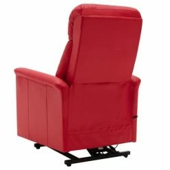 VidaXL Fauteuil inclinable de massage Rouge Similicuir -Fauteuils électriques Soldes image 5 324019