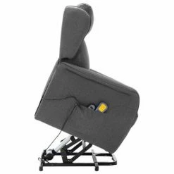 VidaXL Fauteuil de massage inclinable Gris clair Tissu -Fauteuils électriques Soldes image 5 324031