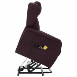 VidaXL Fauteuil de massage inclinable Violet Tissu -Fauteuils électriques Soldes image 5 324038