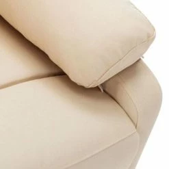VidaXL Fauteuil de massage inclinable Crème Tissu -Fauteuils électriques Soldes image 5 324088