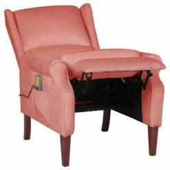 VidaXL Fauteuil de massage inclinable Rose Velours -Fauteuils électriques Soldes image 5 329294