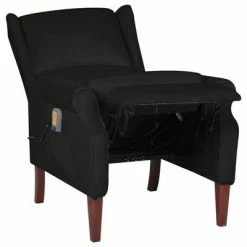 VidaXL Fauteuil de massage inclinable Noir Velours -Fauteuils électriques Soldes image 5 329296