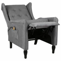 VidaXL Fauteuil de massage inclinable Gris clair Tissu -Fauteuils électriques Soldes image 5 329330