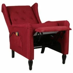 VidaXL Fauteuil de massage inclinable Rouge bordeaux Tissu 10 VidaXL Fauteuil de massage inclinable Rouge bordeaux Tissu -Fauteuils électriques Soldes image 5 329333