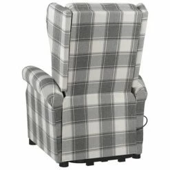 VidaXL Fauteuil de massage inclinable Blanc et gris Tissu -Fauteuils électriques Soldes image 5 329480