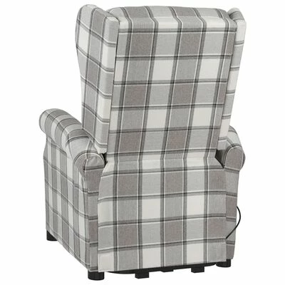 VidaXL Fauteuil de massage inclinable Gris Tissu 5 VidaXL Fauteuil de massage inclinable Gris Tissu – Image 5