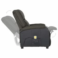 VidaXL Fauteuil de massage inclinable Gris foncé Similicuir et tissu 10 VidaXL Fauteuil de massage inclinable Gris foncé Similicuir et tissu -Fauteuils électriques Soldes image 5 329497