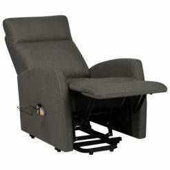 VidaXL Fauteuil de massage inclinable Gris foncé Tissu -Fauteuils électriques Soldes image 5 329616