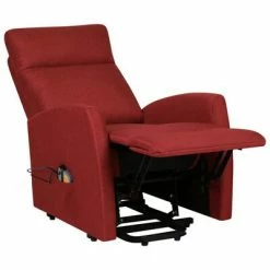 VidaXL Fauteuil de massage inclinable Rouge bordeaux Tissu -Fauteuils électriques Soldes image 5 329618