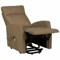 VidaXL Fauteuil de massage inclinable Taupe Tissu 10 VidaXL Fauteuil de massage inclinable Taupe Tissu -Fauteuils électriques Soldes image 5 329623