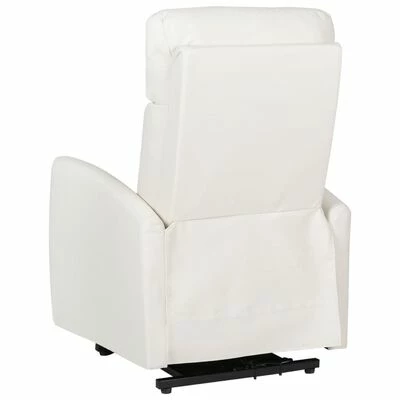 VidaXL Fauteuil inclinable de massage Crème Similicuir 5 VidaXL Fauteuil inclinable de massage Crème Similicuir – Image 5