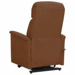 VidaXL Fauteuil inclinable de massage Marron Tissu microfibre -Fauteuils électriques Soldes image 5 329665