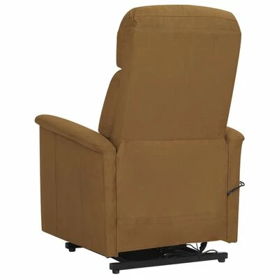 VidaXL Fauteuil inclinable de massage Taupe Tissu microfibre 5 VidaXL Fauteuil inclinable de massage Taupe Tissu microfibre – Image 5