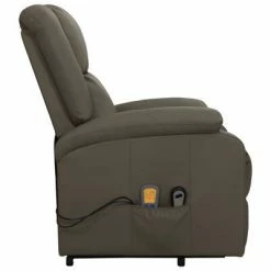VidaXL Fauteuil inclinable de massage Gris Similicuir -Fauteuils électriques Soldes image 5 329695