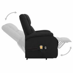 VidaXL Fauteuil de massage inclinable Noir Tissu -Fauteuils électriques Soldes image 5 329711