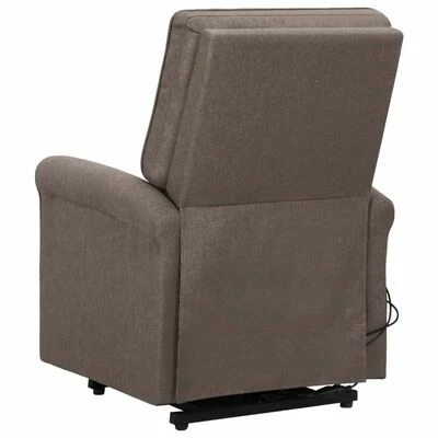 VidaXL Fauteuil de massage inclinable Taupe Tissu 5 VidaXL Fauteuil de massage inclinable Taupe Tissu – Image 5