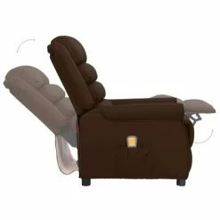 VidaXL Fauteuil de massage inclinable Marron Similicuir -Fauteuils électriques Soldes image 5 338830