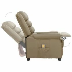 VidaXL Fauteuil de massage inclinable Cappuccino Similicuir -Fauteuils électriques Soldes image 5 338831