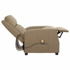 VidaXL Fauteuil de massage inclinable Cappuccino Similicuir -Fauteuils électriques Soldes image 5 338845