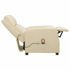 VidaXL Fauteuil de massage inclinable Crème Similicuir -Fauteuils électriques Soldes image 5 338846