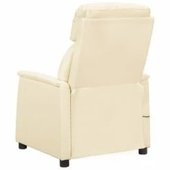 VidaXL Fauteuil de massage inclinable Crème Similicuir -Fauteuils électriques Soldes image 5 338860