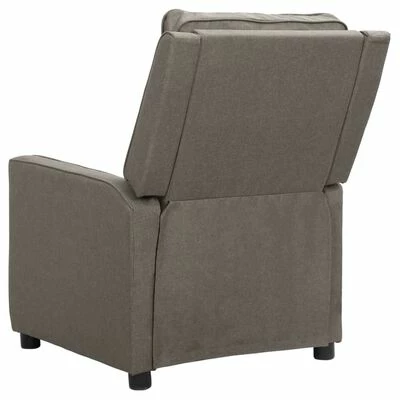 VidaXL Fauteuil de massage inclinable Gris clair Tissu 5 VidaXL Fauteuil de massage inclinable Gris clair Tissu – Image 5