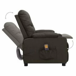 VidaXL Fauteuil de massage inclinable Taupe Tissu -Fauteuils électriques Soldes image 5 339120