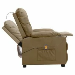 VidaXL Fauteuil de massage inclinable Cappuccino Similicuir -Fauteuils électriques Soldes image 5 339131