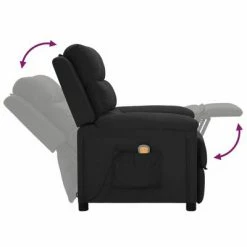 VidaXL Fauteuil de massage inclinable Noir Tissu -Fauteuils électriques Soldes image 5 342353