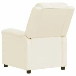 VidaXL Fauteuil de massage inclinable Crème Similicuir -Fauteuils électriques Soldes image 5 342371