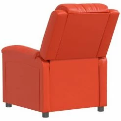 VidaXL Fauteuil de massage inclinable Rouge Similicuir -Fauteuils électriques Soldes image 5 342375