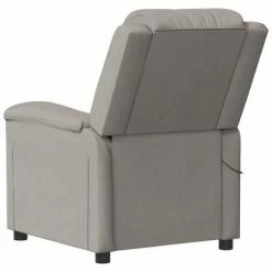 VidaXL Fauteuil de massage inclinable Gris clair Velours -Fauteuils électriques Soldes image 5 342388